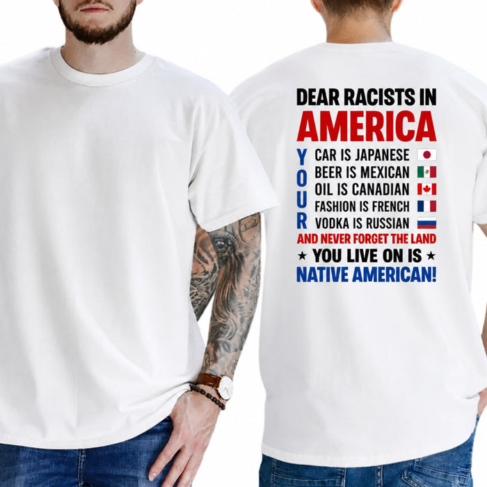 Stand Up Against Racism - Bold Flag Statement T-Shirt