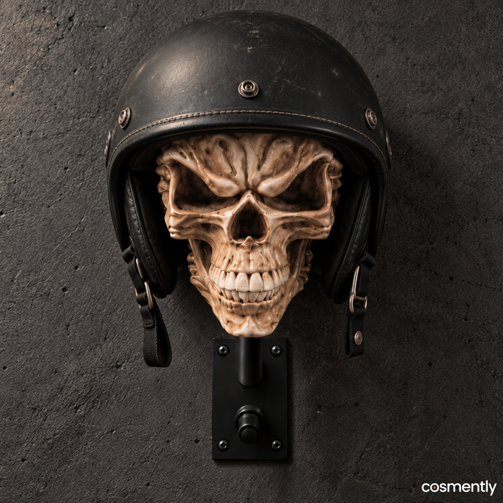 Skull Helmet Dock — Helmet Wall Mount