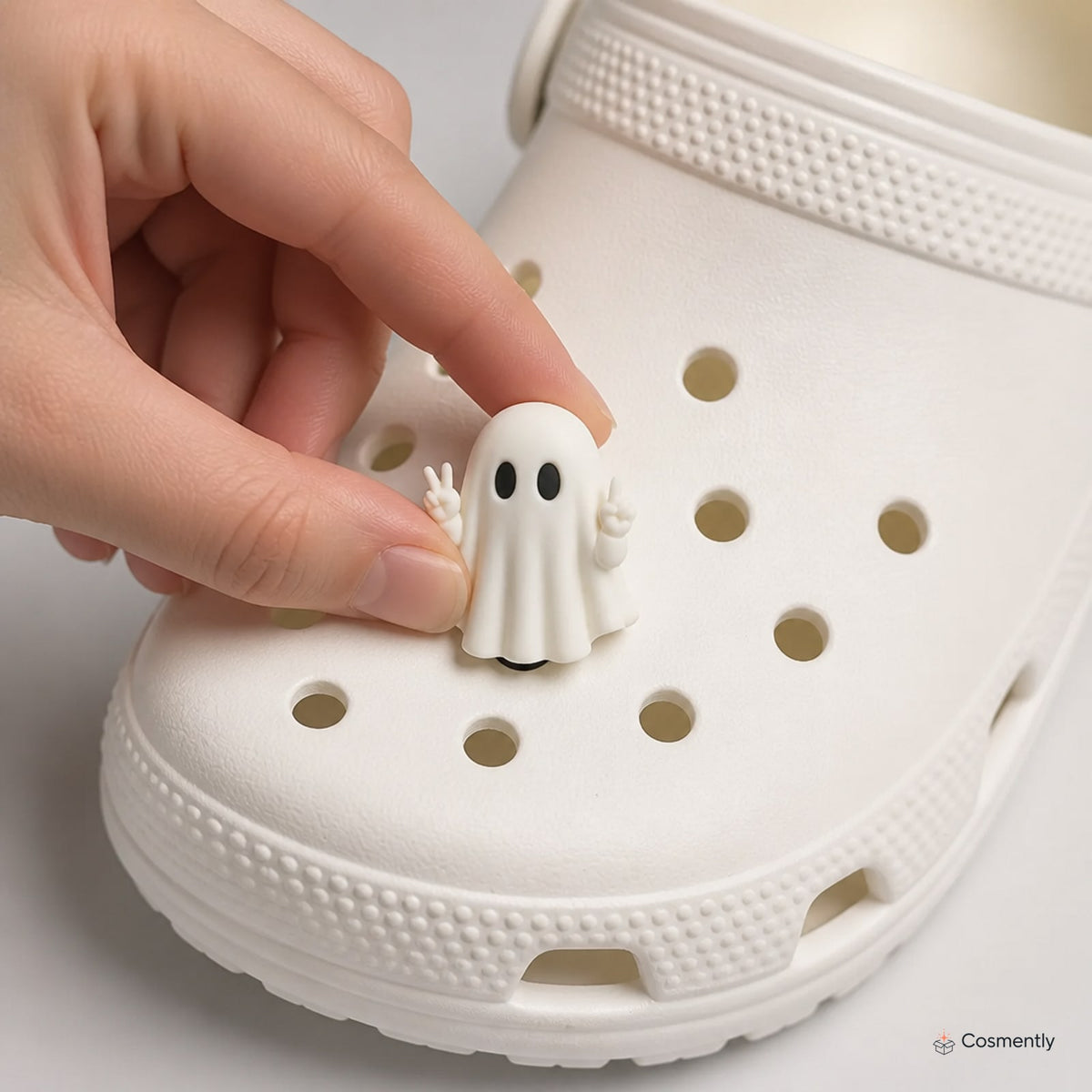 Mood Ghost 3D Shoe Charms — in use