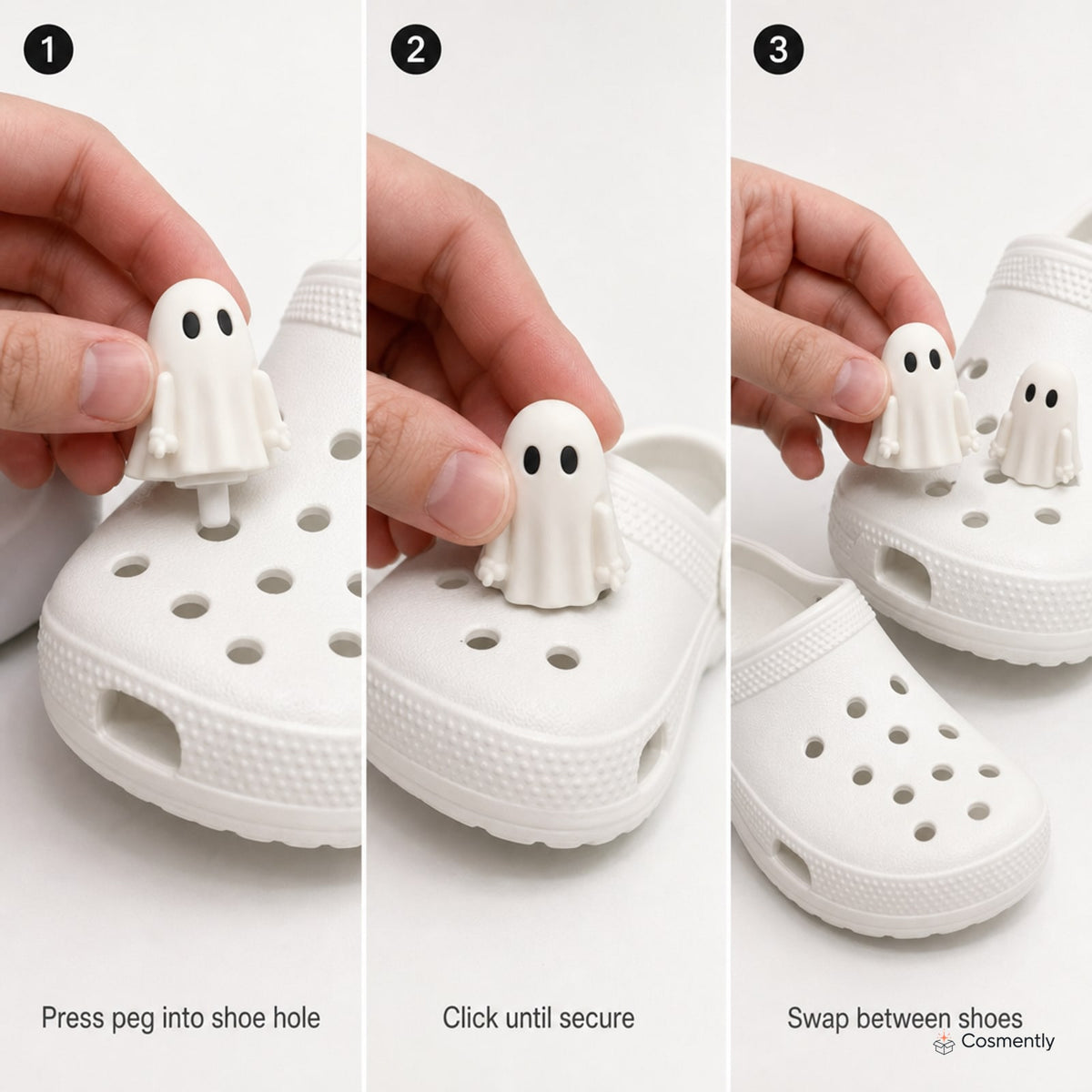 Mood Ghost 3D Shoe Charms — how to use