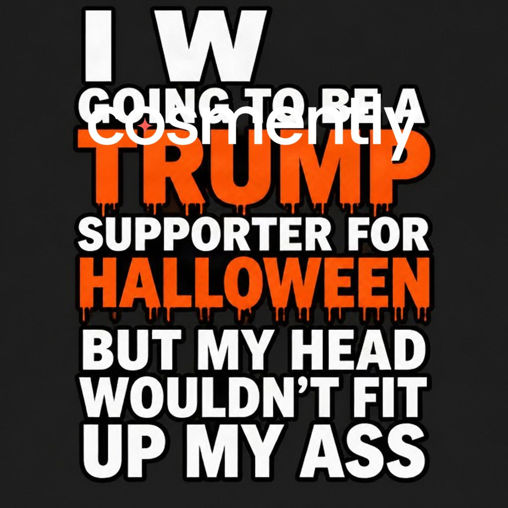 Bold typography tee reading: No Thanks, I'm Not Rooting For Trump — sarcastic political statement shirt