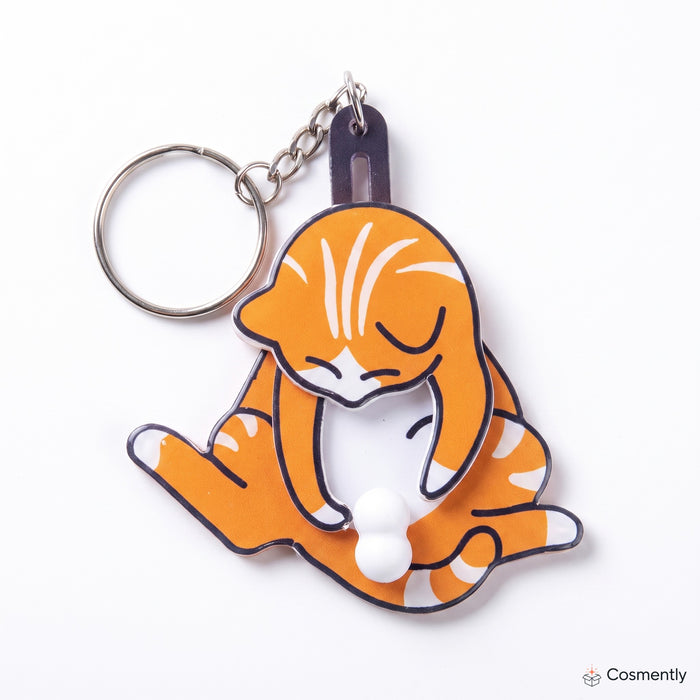 Mischief Cat Keychain — Spinning Paw Toy