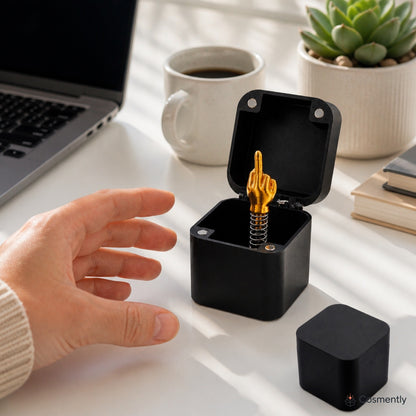 Prank box — black, desk unboxing