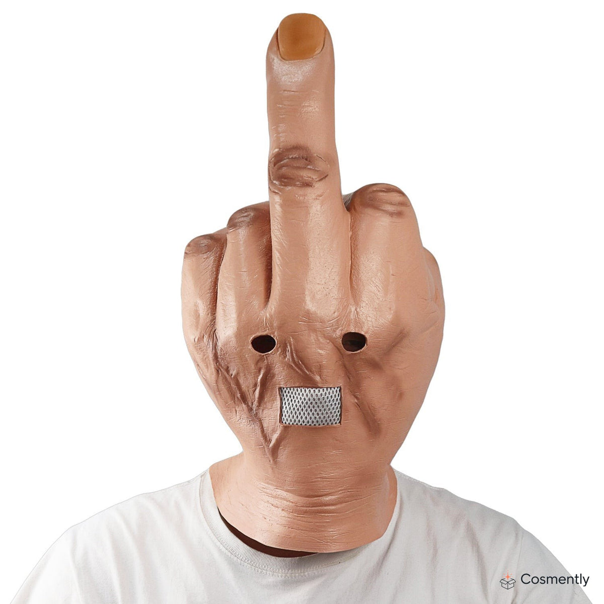 Side profile of the oversized finger mask