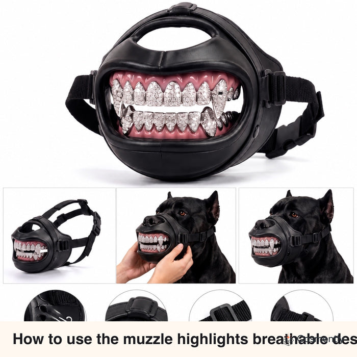 Grill-Style Dog Muzzle — Photo-Ready Street Look