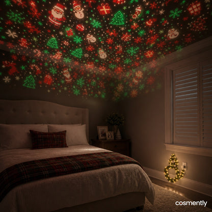 Mini Holiday Projector Tree front view unlit
