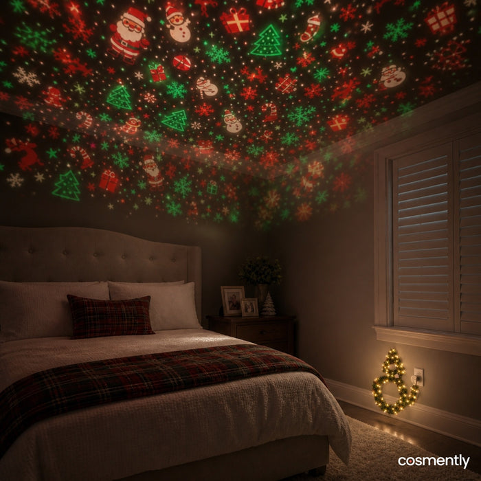 Mini Holiday Projector Tree — Tiny Room, Big Cheer