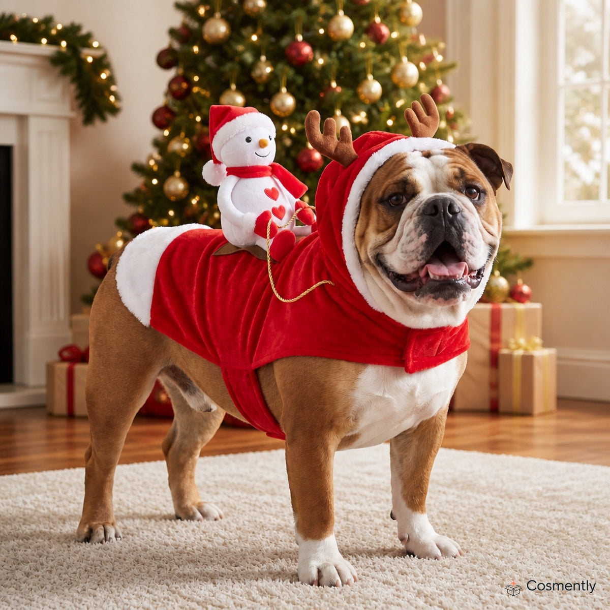 Medium dog model in Classic Santa style